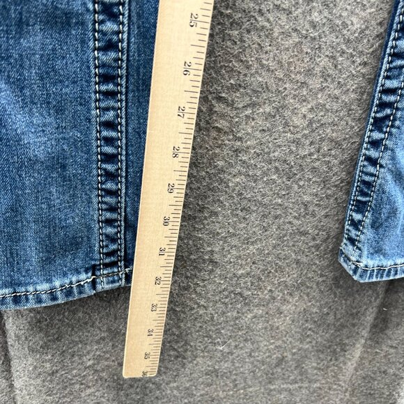 Miss Me Jeans Womens 28 Bootcut Blue Denim Fleur De Lis Embroidered Pockets - Picture 4 of 12